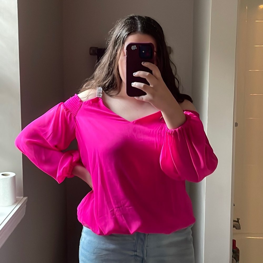 Bright pink top